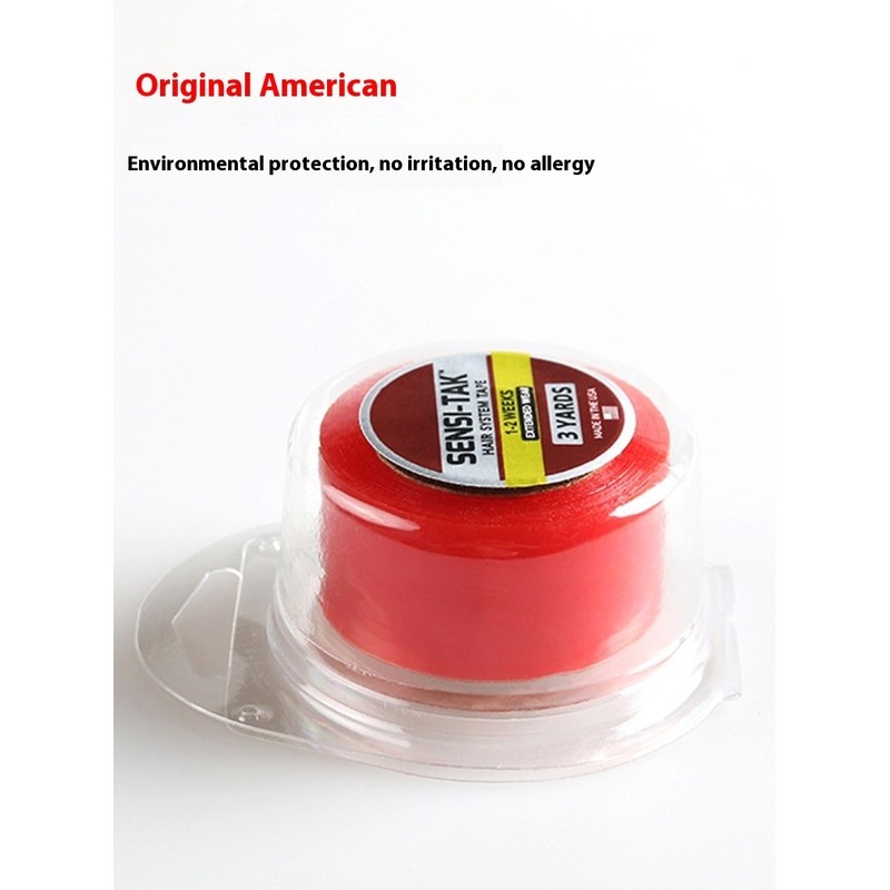 [S.E] 2.54cm * 3Yards Băng màu đỏ cho tóc giả ren / băng chống thấm nước Toupee Băng dính hai mặt