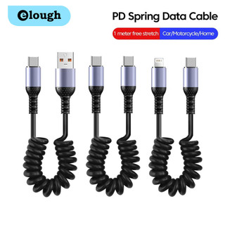 Elough 6A Lò Xo Cáp Ngắn USB Loại C Sạc Nhanh Dây Dữ Liệu USB C Sang Loại C Cáp Cho Điện Thoại Di Động