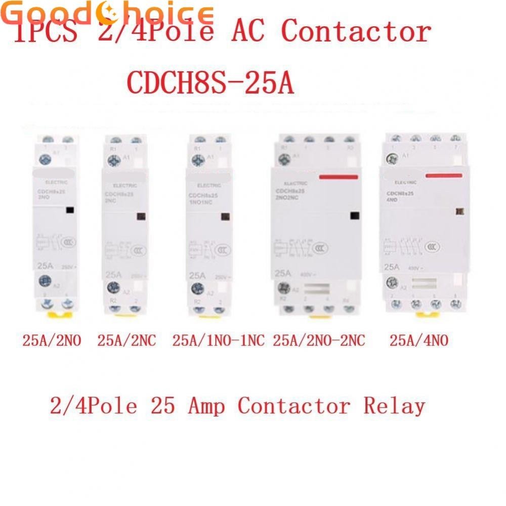 AC Contactor 25A Rated Current 2NO/2NC/1NO+1NC/4NO/2NO+2NC Air Type Relay