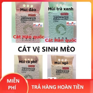 Cát đậu nành TOFU | Túi 7L~ 2.5KG | Cát vệ sinh cho mèo chiết xuất từ đậu nành an toàn cho mèo xuất xứ HQ GV