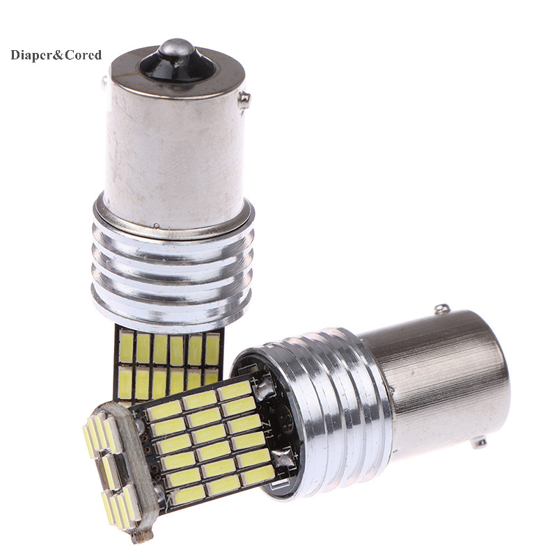 Diaper &amp; CORED 2X 1156 LED Canbus 15 SMD BA15S P21W Đèn hậu phanh ô tô công suất cao màu trắng 6000K
 Yth