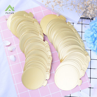 Pkyeg 100 chiếc đế bánh tròn dùng một lần đế lót ly giấy thực tế đế bánh cupcake
