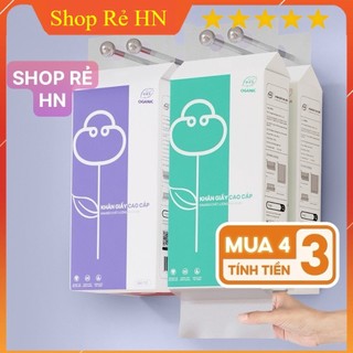Giấy vệ sinh treo tường organic 3 màu, khăn giấy rút treo tường 1280 tờ, siêu dai mềm mịn
