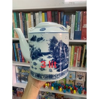 Bình tích trà/ ấm tích/ ấm trà gốm sứ Bát Tràng/ ấm tích ủ chè xanh/ Gốm sứ cổ xưa - 3 lít