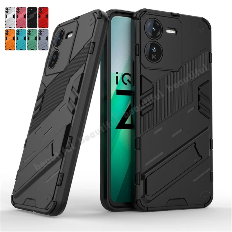Dành Cho Vivo Iqoo Z9 5G Ốp Lưng PC Chống Sốc Chân Đế Full Vỏ Điện Thoại Iqoo Z9X Z9 Turbo Ốp Lưng G
