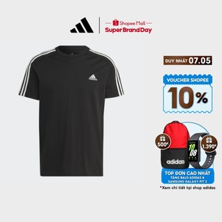  adidas Phong cách sống Áo Thun 3 Sọc Single Jersey Essentials Nam Đen IC9334