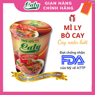 Mì ly thanh long đỏ vị bò cay Caty 70g
