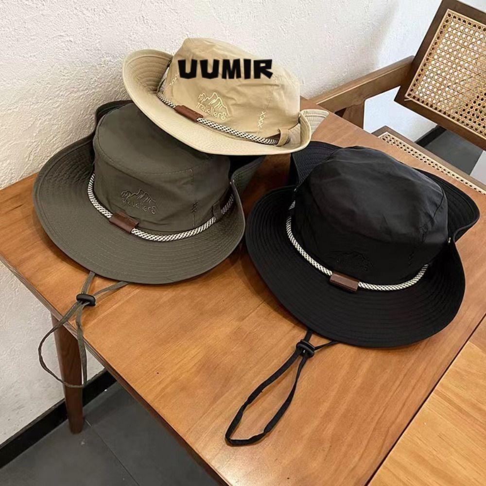 UUMIR Mũ che nắng, Mũ chống nắng mùa hè chống tia cực tím, Mũ ngư dân có vành rộng có thể gập lại