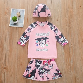 Hoạt hình mới trẻ em kuromi đồ bơi bé gái chia đồ bơi công chúa đồ bơi dễ thương đi biển bể bơi đồ bơi