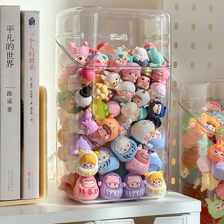 Monroe cửa hàng bách hóa chống bụi dễ thương viên hiển thị đứng acrylic pop mart hộp bí ẩn hình nhỏ búp bê búp bê hiển thị hộp bảo quản ins
