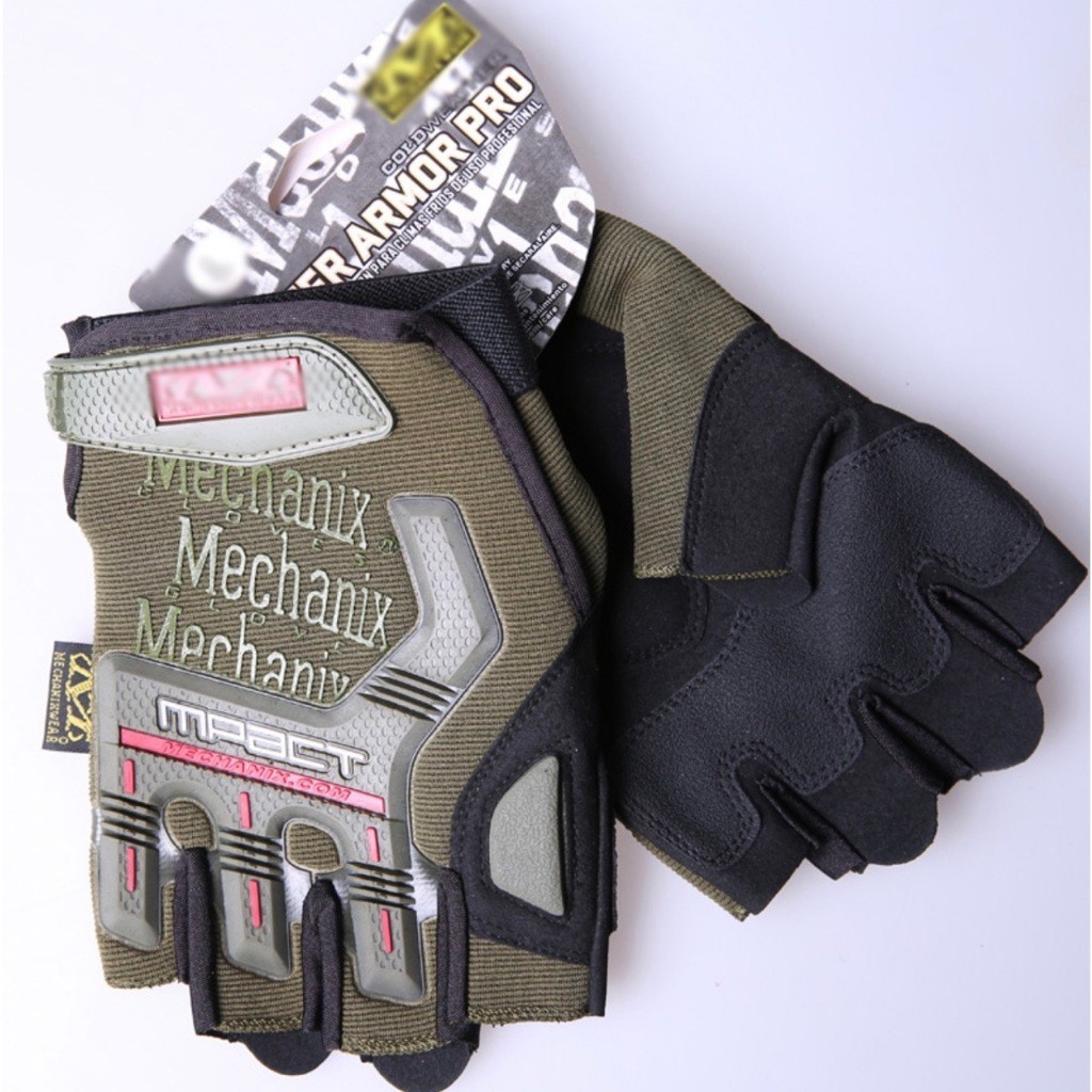 Găng tay nửa ngón chống va đập_chiến thuật_Mechanix