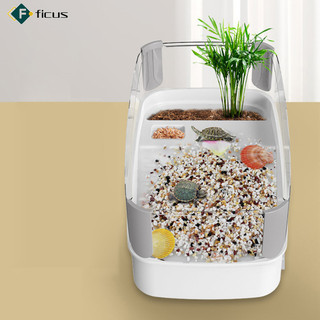 Sẵn sàng! Rùa Bể Rùa Nhà Có Khu Vực Nuôi Thức Ăn Bơi Bask Trong Nhà Rùa Bao Da Động Vật Nhỏ Rùa Lồng