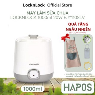 Máy làm sữa chua LocknLock tự động ủ lên men tại nhà nhanh chóng 1000ml 20W EJY110SLV nắp trong suốt - HAPOS OFFICIAL