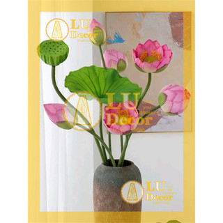 Hoa sen lụa bách diệp quan âm | lu decor