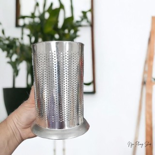 Ống đũa tròn inox Happylife Đế Hoàng. Ống cắm đũa inox. Tặng kèm 10 đôi đũa tre trơn Văn Chương.
