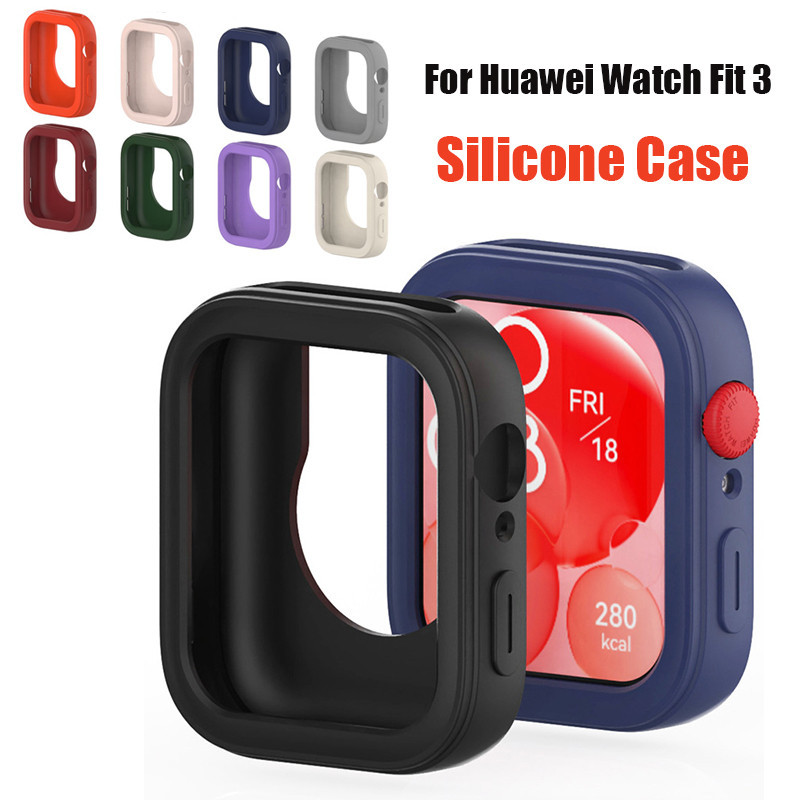 Ốp Lưng Silicon Cho Huawei Watch Fit 3 Đồng Hồ Thông Minh Ốp Lưng Khung Bảo Vệ Cho Huawei Watch Fit 