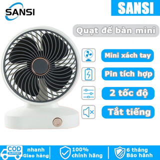 Quạt để bàn mini dễ thương, đẹp mắt, có sạc USB, có thể sạc lại, quạt tích hợp pin