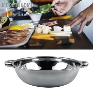 ModernHome Nồi nấu bằng thép không gỉ với đôi tai làm nóng nhanh Lẩu cho bếp điện từ