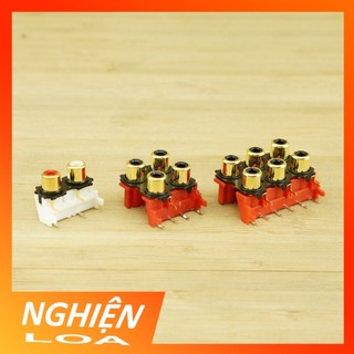 Jack av mạ vàng 2p 4p 6p trạm rca hoa sen chất lượng