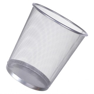 Rrianfo Mesh Iron Trash Can Round Large Capacity Waste Basket Bin Open Top for Office Bedroom