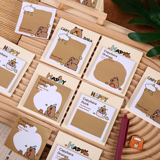 30 tờ dễ thương capybara series note giấy ghi nhớ pad học sinh di động mini giấy dán ghi chú