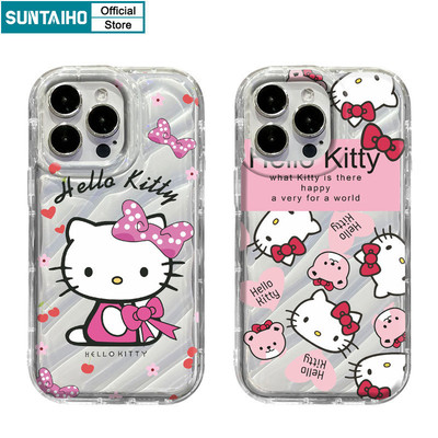 Suntaiho Ngộ nghĩnh Dễ Thương Vỏ Màu Hồng Họa Tiết Mèo Hoạt Hình Ốp Điện Thoại Cho Iphone 15 14 12 13 11 Pro Max IP 7 8 Plus Iphon X Xs XR Xs Max TPU Silicone Mềm Cao Cấp Chống Sốc Ốp Lưng