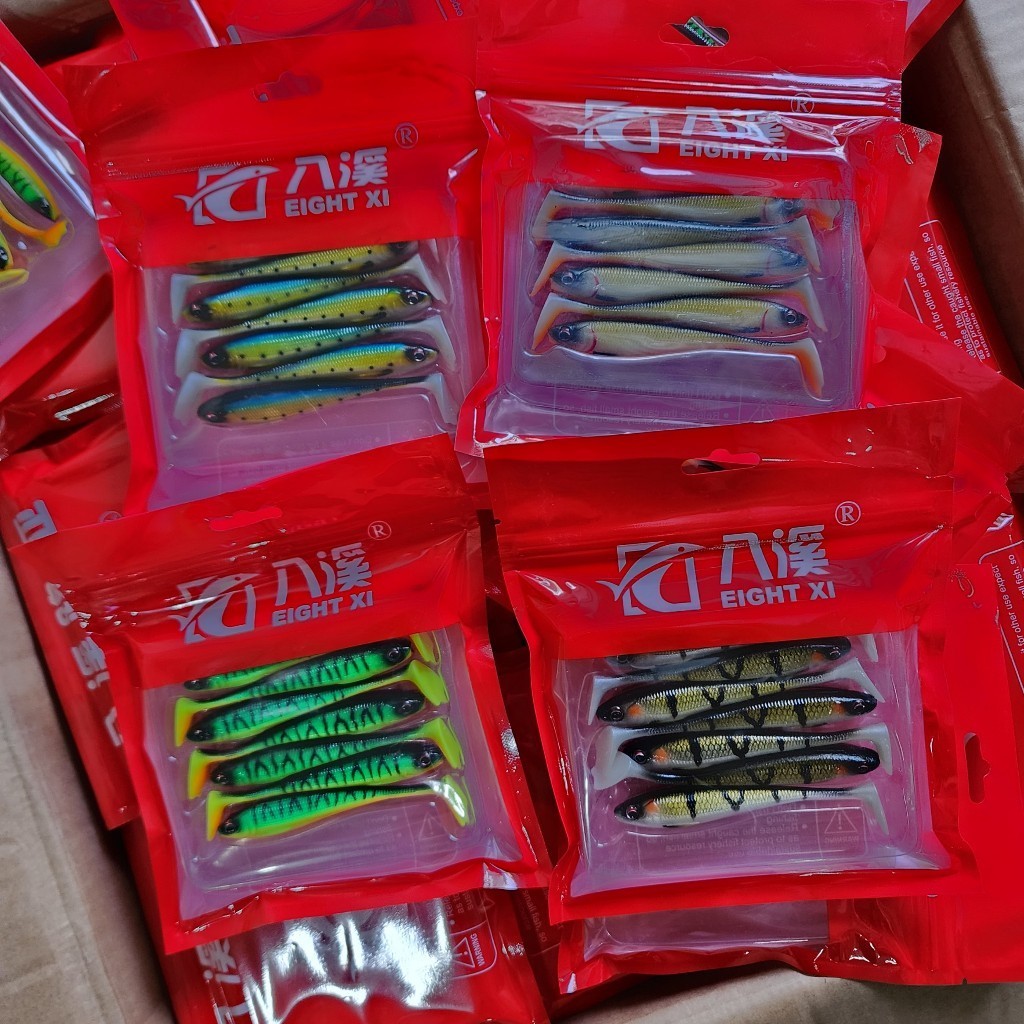 mồi mềm Nff túi đỏ 4 màu . 2 size 7cm và 9cm