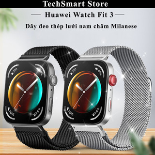 Dây đeo thép lưới nam châm Milanese Huawei Watch Fit 3