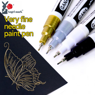 Bút đánh dấu sơn AngleMark DIY Sơn phản quang Bút kim loại Vàng vĩnh viễn Bút đánh dấu BẠC Touch Up, Tranh mô hình trường học 1 / 2 chiếc Guangna