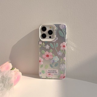 Iphone Màu Bạc Tranh Sơn Dầu Màu Hoa Thời Trang Đẹp Phong Cách Cô Gái Chống Rơi Chống Sốc Ốp Lưng Điện Thoại 7 7plus 8 8plus Xs Xr 11 12 13 14 15 Pro Plus Promax