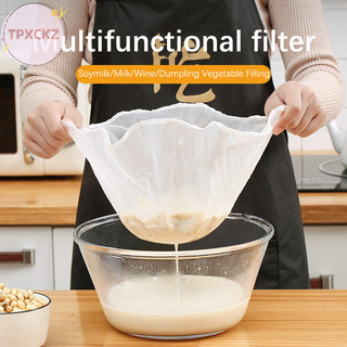 Tpxckz 1Pc Túi Lưới Lọc Sữa Đậu Nành Túi Lưới Lọc Chất Lỏng Nylon Túi Lưới Lọc Cà Phê Sữa Túi Lưới Có Thể Tái Sử Dụng Bóp Lưới Dụng Cụ Nhà Bếp VN