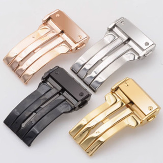Khóa đồng hồ bằng thép không gỉ 304 Khóa kim loại cho HUBLOT Cổ điển Big Bang King Power 18mm 20mm 22mm 24mm Dây đeo đồng hồ Khóa gấp Bạc Vàng đen Nút khóa đồng hồ