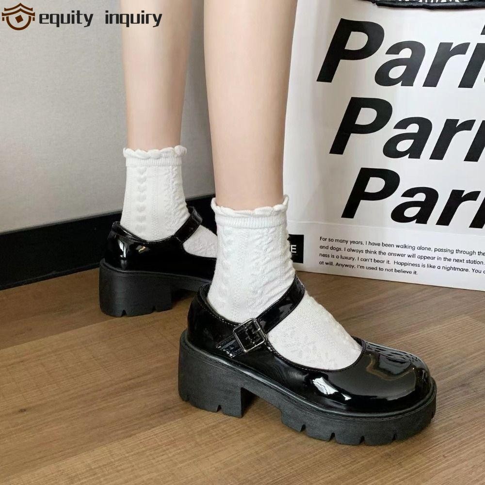 equity inquiry Giày cao gót EQUITY INQUITY Phong cách Nhật Bản dành cho bé gái