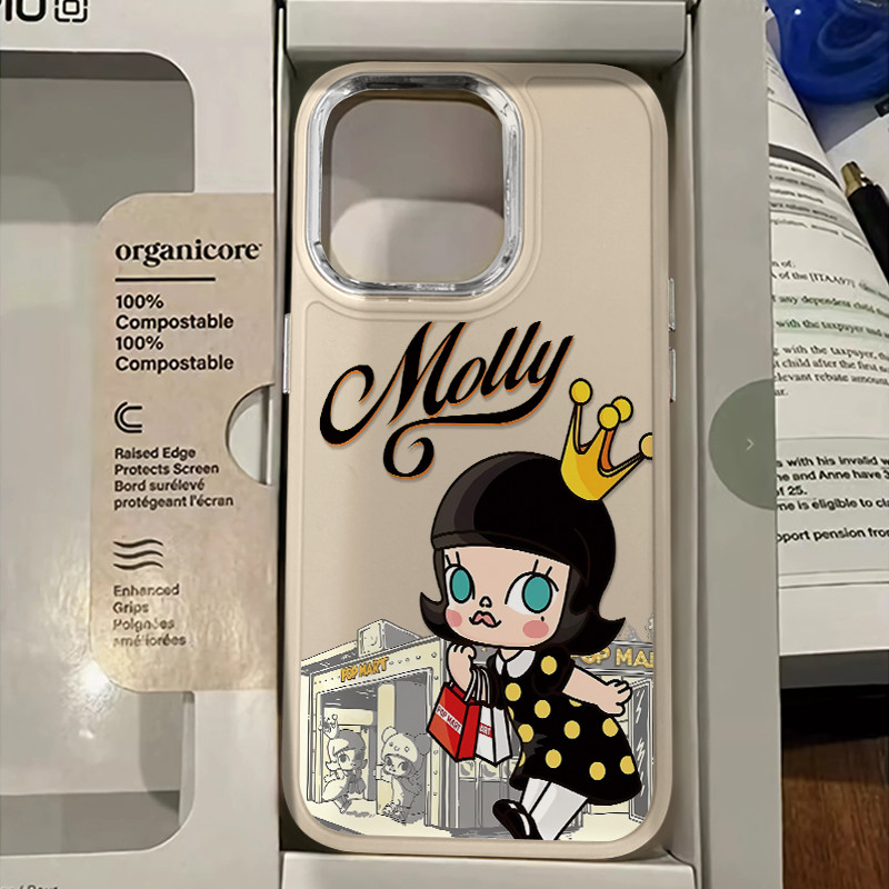 Vỏ Mua Sắm Nữ Hoàng Molly Tương Thích Cho IPhone Case12 15 14 11 13 16 Pro Max Bao Gồm Tất Cả X XR X