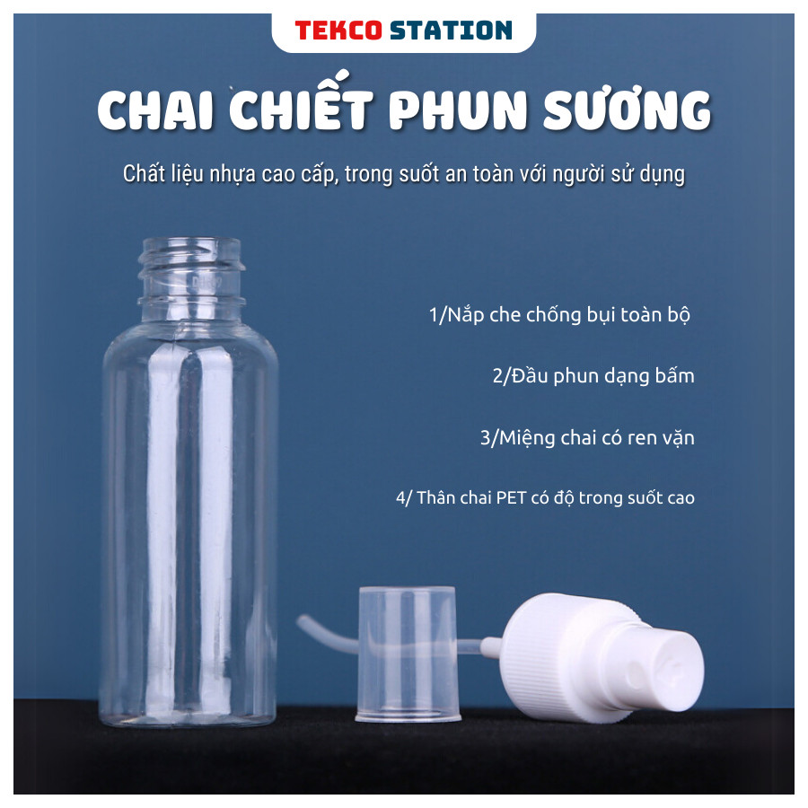 Chai Chiết Xịt Phun Sương, Lọ Xịt Dung Dịch 30ml - 50ml - 75ml - 100ml