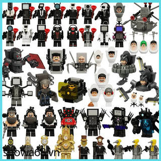 Koruit KDL minifigures skibidi nhà vệ sinh mô hình lắp loa TV camera giám sát đầu vệ sinh con người snowa68.vn