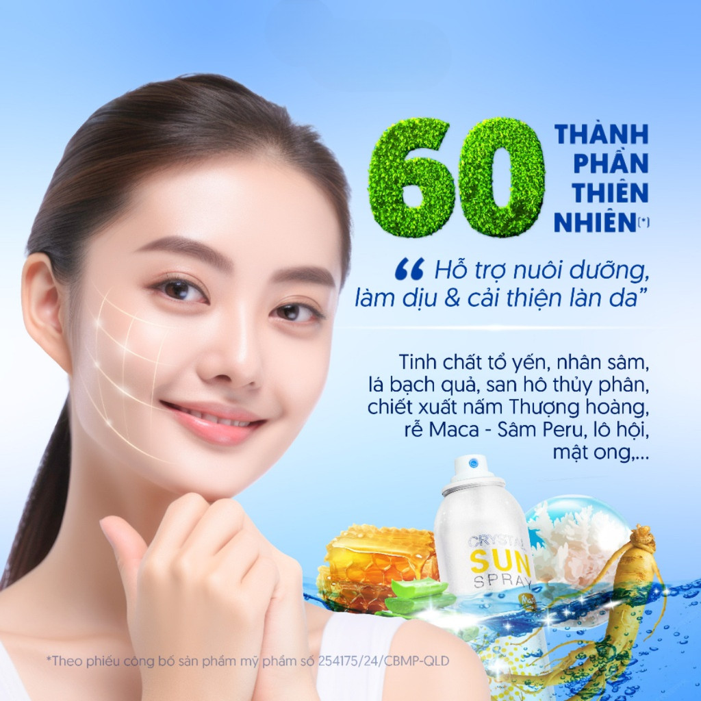 Xịt Chống Nắng Tối Ưu Cho Mặt & Body RECIPE Crystal Sun Spray RE:CIPE SPF50+ PA+++ Hàn Quốc 180ml