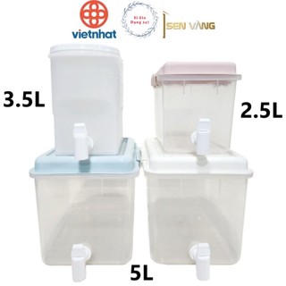  Bình đựng nước nhựa VIỆT NHẬT - 2.5L 3.5L 5L - Có nắp vòi trong suốt để bàn tủ lạnh 6785 6628 