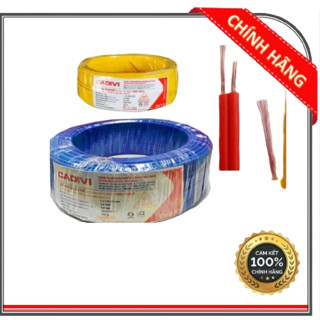(HCM) Dây điện đôi mềm Cadivi 2x0,5mm ,2x0,75mm, 2x1mm,2X1.5mm,2x2.5mm, cuộn nguyên 100m