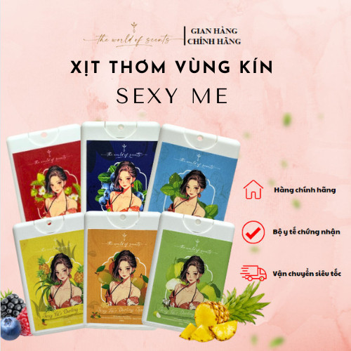 Combo Xịt Ngon Vùng Kín Vị Trái Cây SEXY ME 20ml Giúp Làm Thơm Vùng Bikini Cho Các Nàng