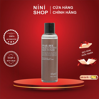 Nước Hoa Hồng Phục Hồi, Tái Tạo, Làm Dịu Da Benton Snail Bee High Content Skin Toner 150ml - ninishop