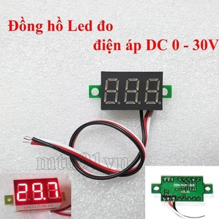 Vôn kế - đồng hồ led đo áp - volt dc 3 dây 0~30v 0.36 inch