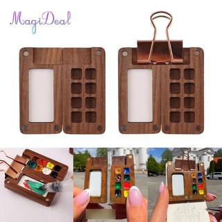 Bảng màu nước gỗ trống di động 8 lưới sơn bảng gấp khay sơn