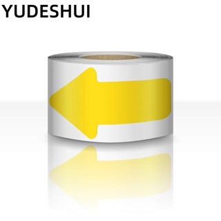 YUDESHUI hiệu sàn mũi tên YudhUI, 150 miếng dán băng hình mũi tên, cuộn Lable chống nước màu vàng cuộc họp tự dính