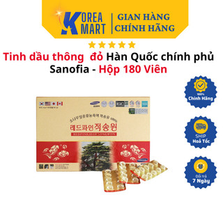 Tinh dầu thông đỏ chính phủ hàn quốc red pine jeok hàn quốc sanofia - hộp 180 viên
