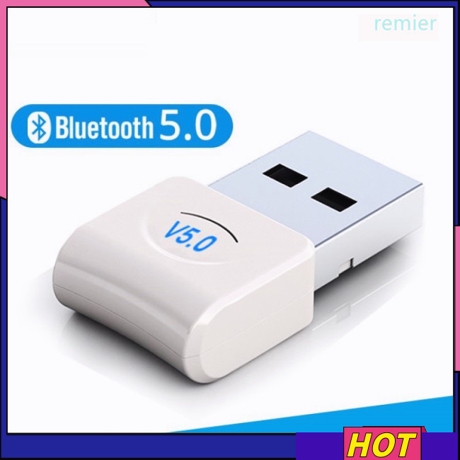 Remier Bluetooth Adapter Không Dây USB Bluetooth 5.0 Dongle Cho PC Máy Tính Laptop Âm Nhạc Âm Thanh Bluetooth Thu