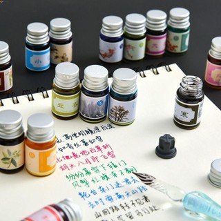 Mực nạp lại màu LEOTA, Tranh 7ML Mực không chứa Carbon, 24 màu Viết Graffiti Bút máy chất lượng cao Mực văn phòng trường học