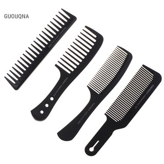 Guouqna nhựa cắt tóc lược cắt tóc lược tạo kiểu tóc lược răng mịn lược dụng cụ basl
