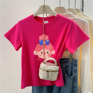 Fashmily Mới 100% Cotton Hàng Sẵn Có Áo Thun Nữ Hàn Quốc Oversize Tay Ngắn Cặp Đôi Người Phụ Nữ Rời Tee