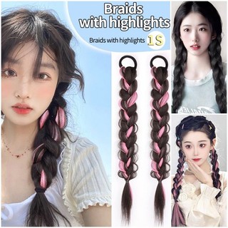 Ins Braid Tóc Giả Sáng Tạo DIY Tóc Giả Mô Phỏng Đơn Giản Nối Dài Tóc Giả Thời Trang Phụ Kiện Tóc